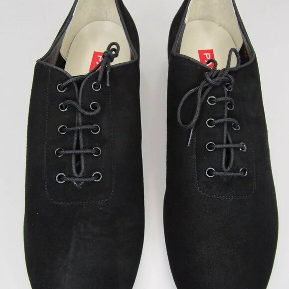 NEW PAOUL ITALY Mens Whisk Black Suede Ballroom Dance Shoes Standard Heel main image 5